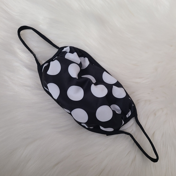 NEW Sephora Black + White Polka Dot Fabric Face Mask Covering - Picture 2 of 7